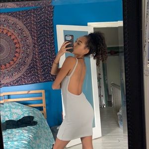 Ribbed Backless Dress